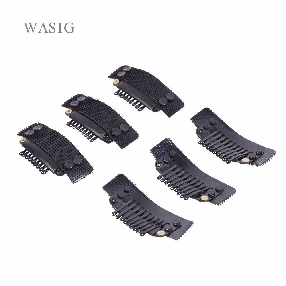 6 Pcs Magic Tape Clips for Toupee 9- Teeth  Clips for Hair Connection Hair Extension Wig Clips