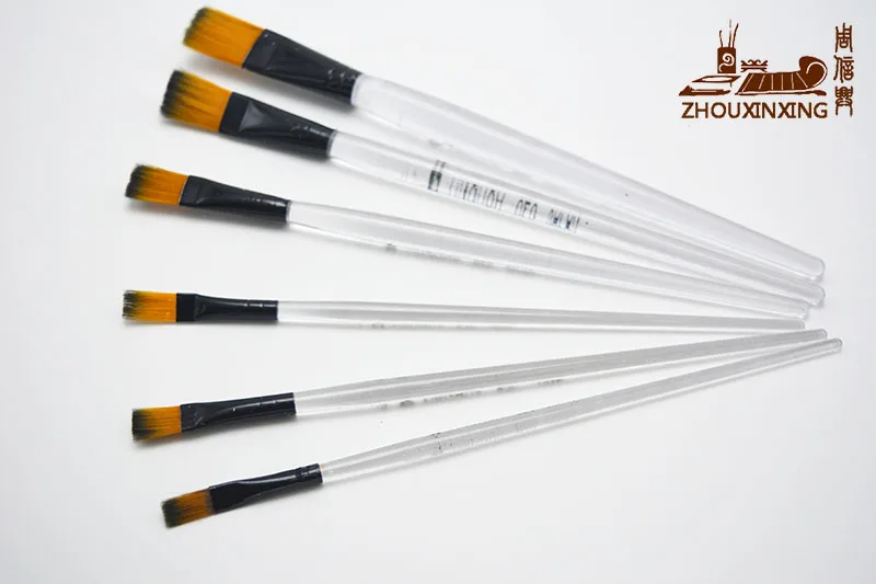 6 Teile/satz rwo Farbe Nylon haar ölgemälde pinsel Kinder gouache aquarell bemal pen reihe pinsel Zeichnung Art Supplie