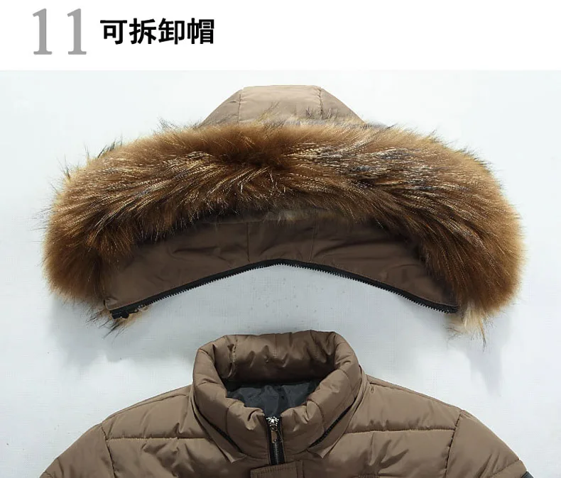 Chaqueta larga con capucha para hombre, abrigo grueso y cálido con cuello de piel, Parkas a prueba de viento, invierno, 2024