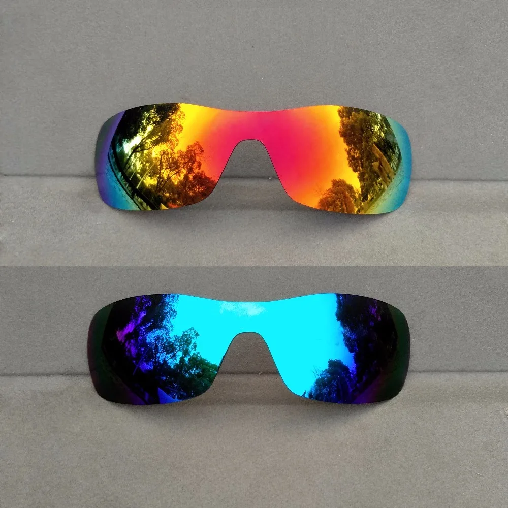 

Orange Red & Ice Blue Mirrored Polarized Replacement Lenses for-Oakley Antix Frame 100% UVA & UVB
