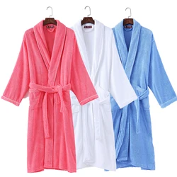 Summer Bathrobes Men Hooded Lovers Warm Couple Sleepwear Robe Women Lady 100% Cotton Nightwear Robes Male Soft Bathrobe Winter