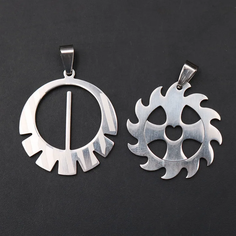 WKOUD 2pcs Creative Titanium Steel Machinery Gearwheel DIY Punk Style Stainless Steel Jewelry Handmade Couple Gift A1973