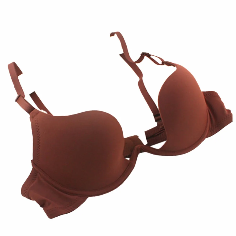Good quality Women Bra Deep U Low Cut Super Push Up Backless Bra Brassiere Sutian Underwear Bralette Sujetador T8