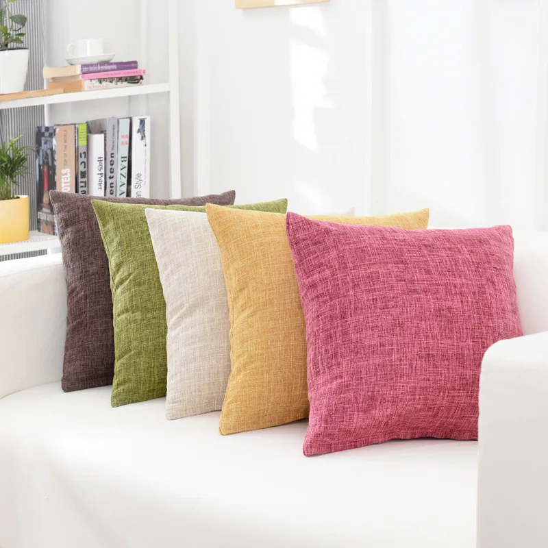 

Solid Sofa Waist Cushion Cover Pillow 30x50/40x40/45x45/40x60/50x50/55x55/60x60cm Cheaper Decorative Throw Pillowcase for Home