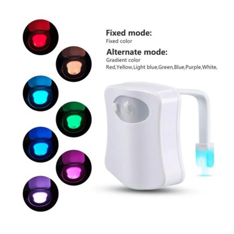 Sensor Lamp Night 8 Color Led Toilet Battery Motion Bulbs & Lighting Emergency Nightlight Dry Atmosphere Card Aaa Body