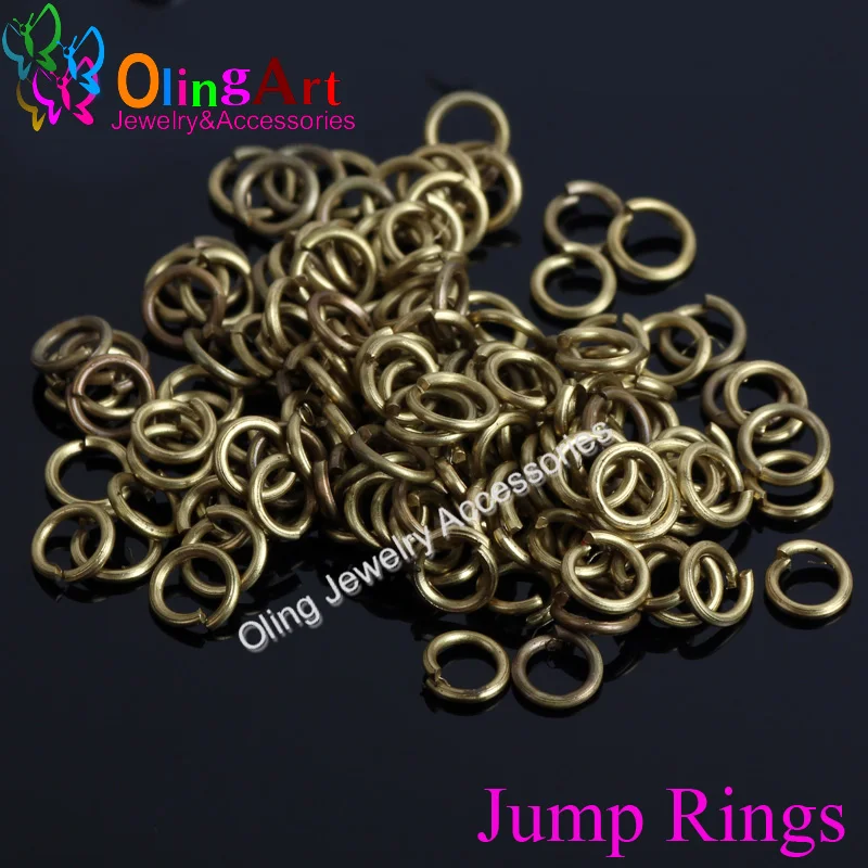 OlingArt Open Jump Ring 3 4 5 6 7 8 10 12mm link loop for DIY Jewelry making bronze Connector