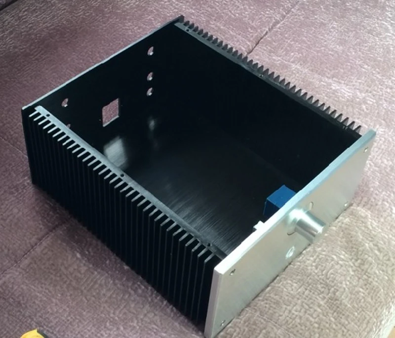 2412B Aluminum Audio Amplifier Chassis Shell For HD1969 AMP Class A CNC Shell Case with radiator 240*120*271mm