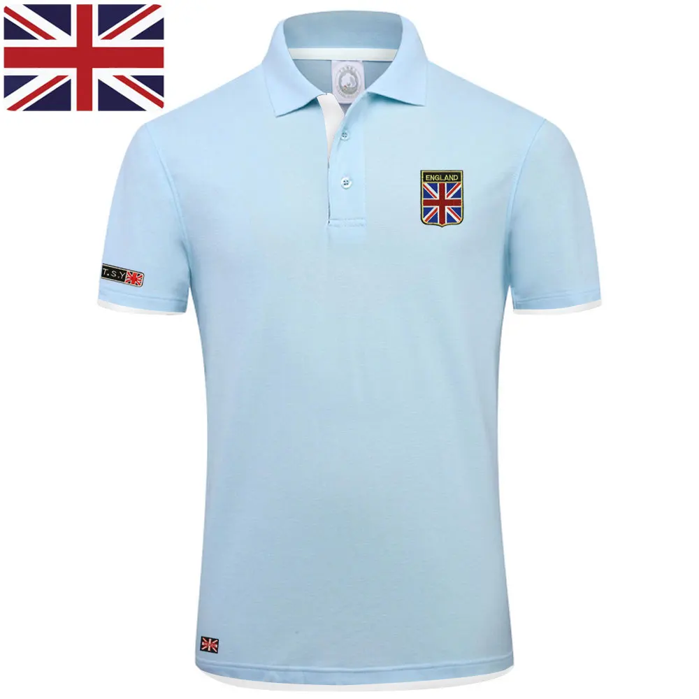 High Quality MYDBSH Brand Summer Short Sleeve Polo Shirt Man Fashion Union Flag Embroidery Casual Men\'s Polo Shirts Cotton Tops