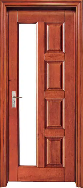 2015 hot sale luxurious red oak interior solid wood door  wooden hotel door interior security door antique villas door