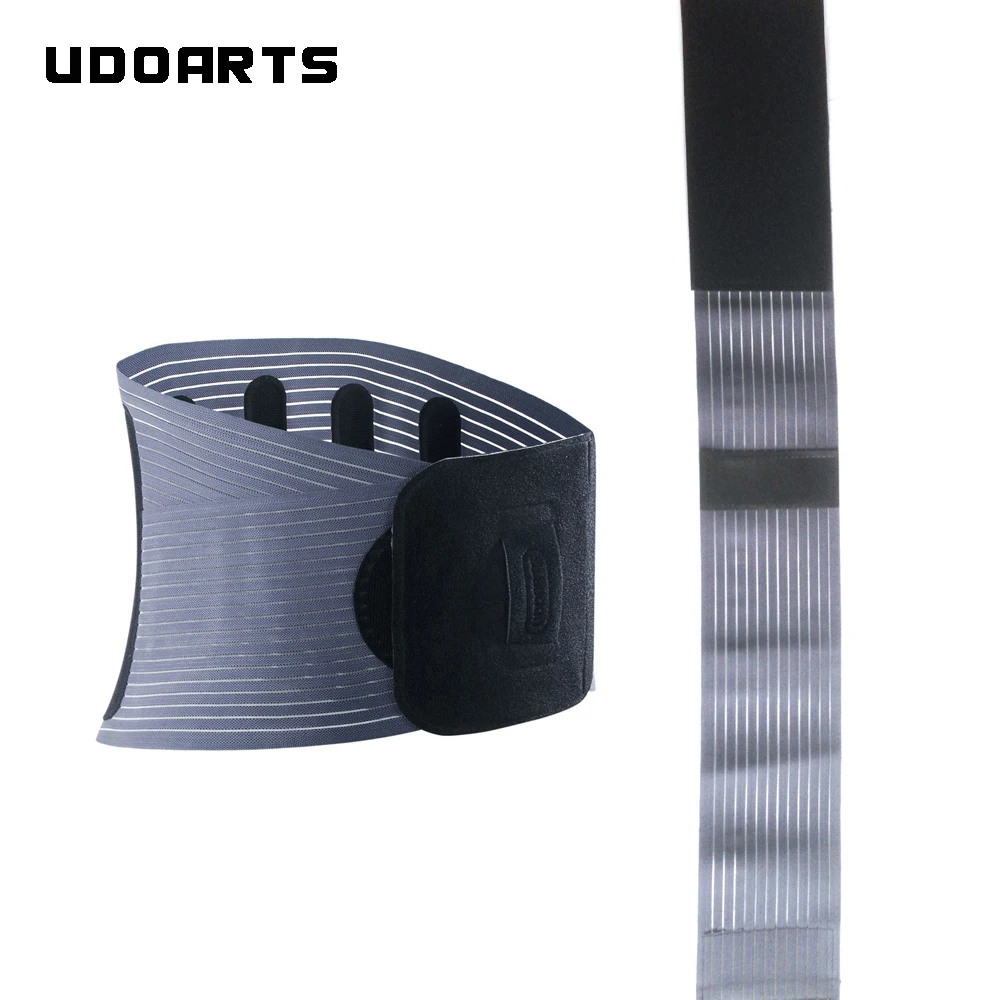 Udoarts Back Support Belt Lumbar Brace Back Brace Waist Support With Removable Double Pull Strap, Pads And Steel Splints