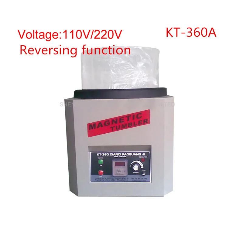 

Reversing Magnetic Tumbler KT-360A 110V/220V Jewelry Polishing Machine Goldsmith Tools Capacity 1300g