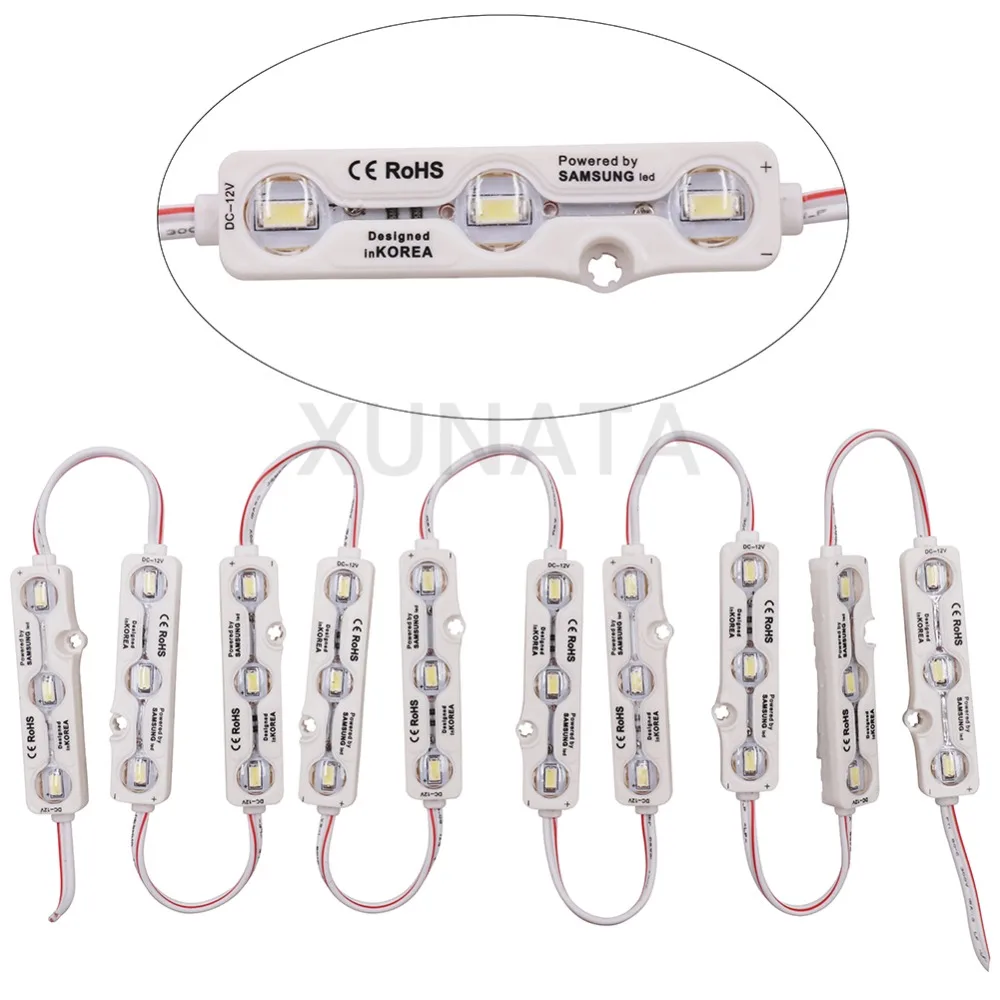 Moduł lampy led 5630 1.2 w/sztuka DC12V wodoodporna moduły ledowe do projektowania reklam lampy znak światła tylne światła czysta/ciepłe białe