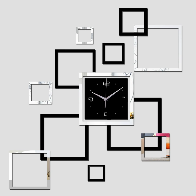 2023 new  wall clock modern design acrylic mirror Quartz watch diy stickers home decor 3d clocks relogio de parede clock