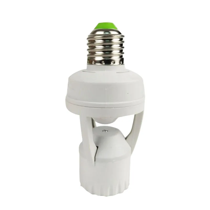 Ampoule LED avec capteur de mouvement infrarouge PIR, prise humaine, base de prise, support de lampe, AC 110-220V, 360