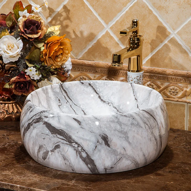 

Ceramic wash basins counter top sink bathroom round sinks Fashion wash basin Sink art ceramic wash basin