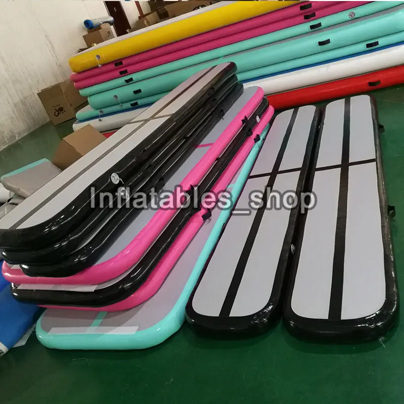 Matras udara tiup Tumbling 4m 3M, Airtrack Gym, matras tiup untuk penggunaan di rumah, 5*1*0.2M