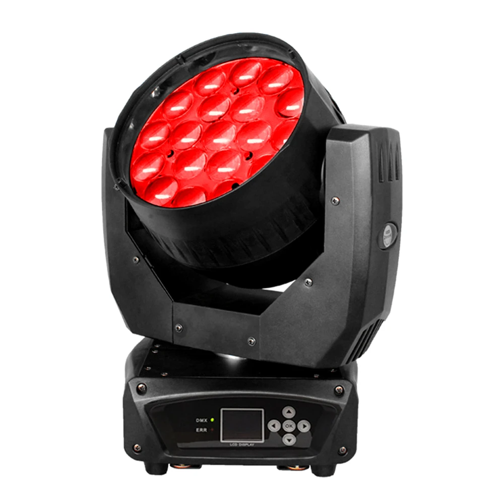 

2pcs/lot 19x15W RGBW LED Zoom Moving Head Light DMX512 Wash Effect Stage Lighting Professional DJ Nightclub Disco LED Zoom Beam