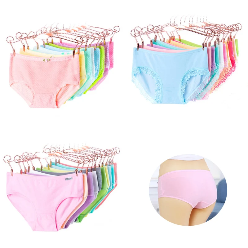 7Pcs/lot Panties Underwear Women Cotton Panties Women Briefs Lingeries Cueca Calcinhas Shorts Lace Underpants Girls Panty Ladies