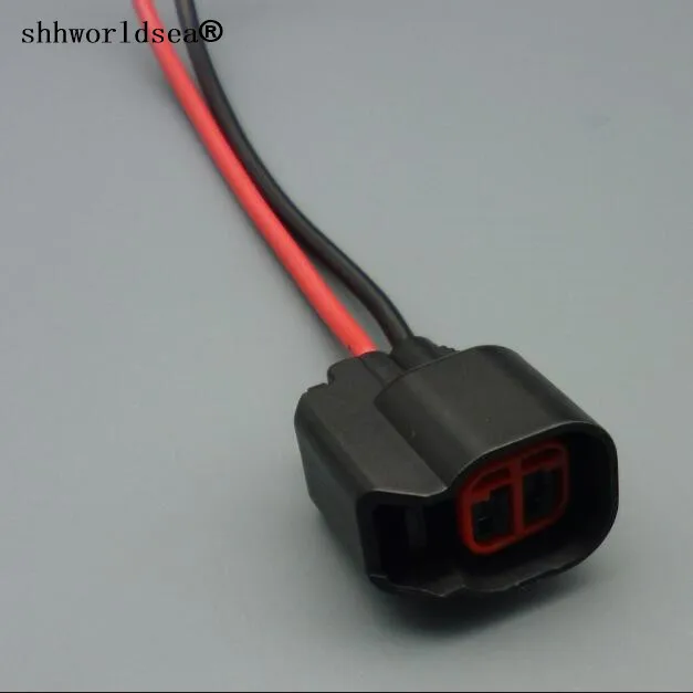 Shhworldsea 2 pin car Fuel Injector Connector Wiring Plugs Clips EV6 EV14 Fuel Injectors Connector  Cut Splice