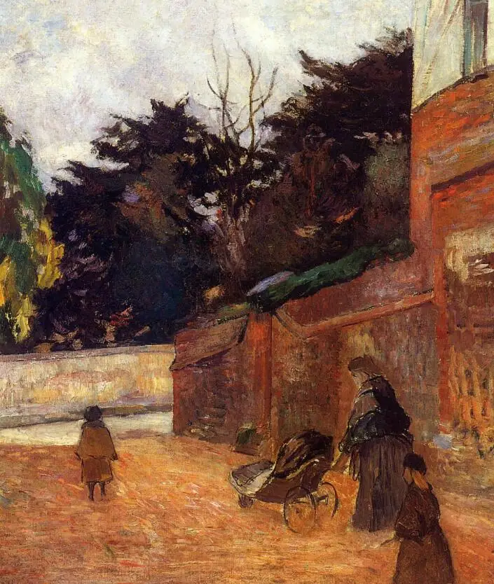 

High quality Oil painting Canvas Reproductions The artist's children (1884) by Paul Gauguin hand painted