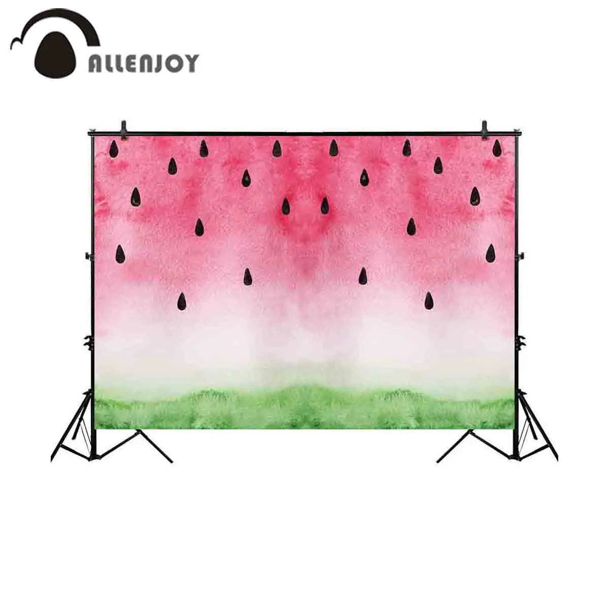 Allenjoy การถ่ายภาพฉากหลังสีน้ำแตงโม PARTY รูปแบบพื้นหลัง photocall Photobooth ผ้าตกแต่งมืออาชีพ