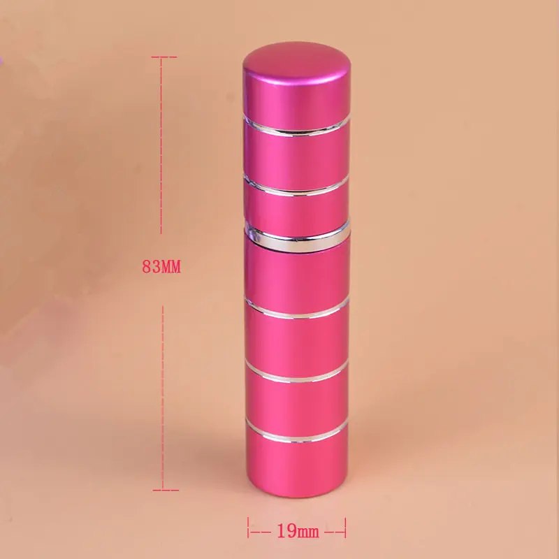 50pcs/Lot 5ml Pump Refillable Atomizer eau de Parfum Aluminum Empty Cosmetic Containers Glass Perfume Bottle Spray Scent Bottle