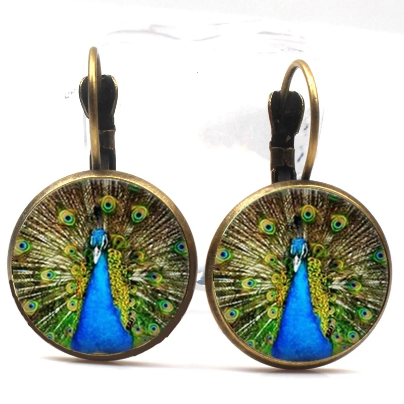 2019 retro women glamour antique bird earrings fashion lady wedding party jewelry fashion peacock hummingbird fun earrings gift