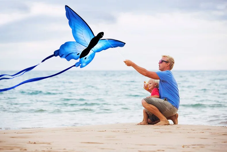 Outdoor Fun Sports New Arrive For Kids  LED Butterfly Kite/ Animal Kites With Handle & Line Good Flying