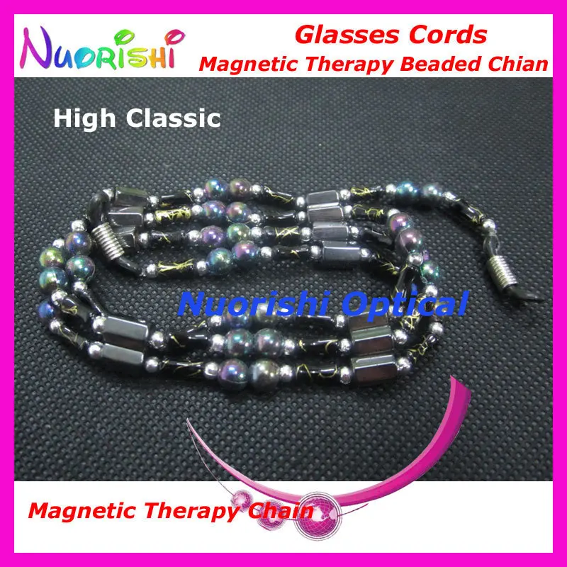 five designs 10 pcs high classic nice Magnetic Stone beaded eyeglasses sunglasses eyewear spectacle chain cords free shipping