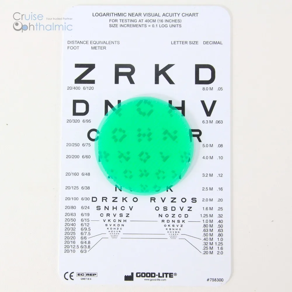 Multi Function Comb Insert Red Maddox Green Maddox Transparent Maddox attachment One Pcs | Low Vision Practice or Test