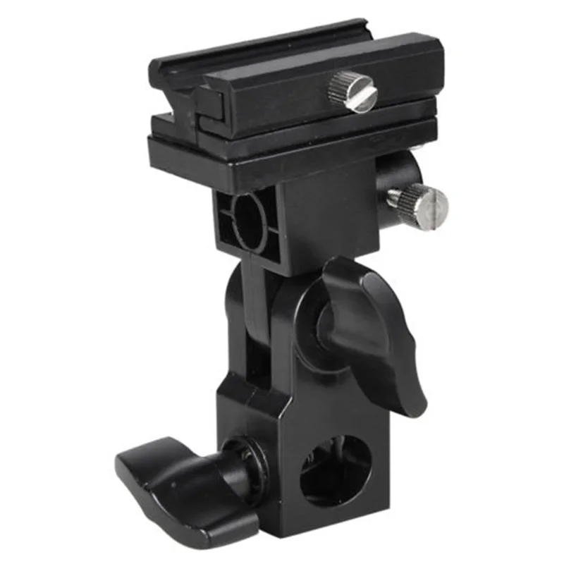 B型フラッシュホットシューマウントアダプタトリガー傘ホルダースイベルライトがブラケットスタンド標準靴マウントライト