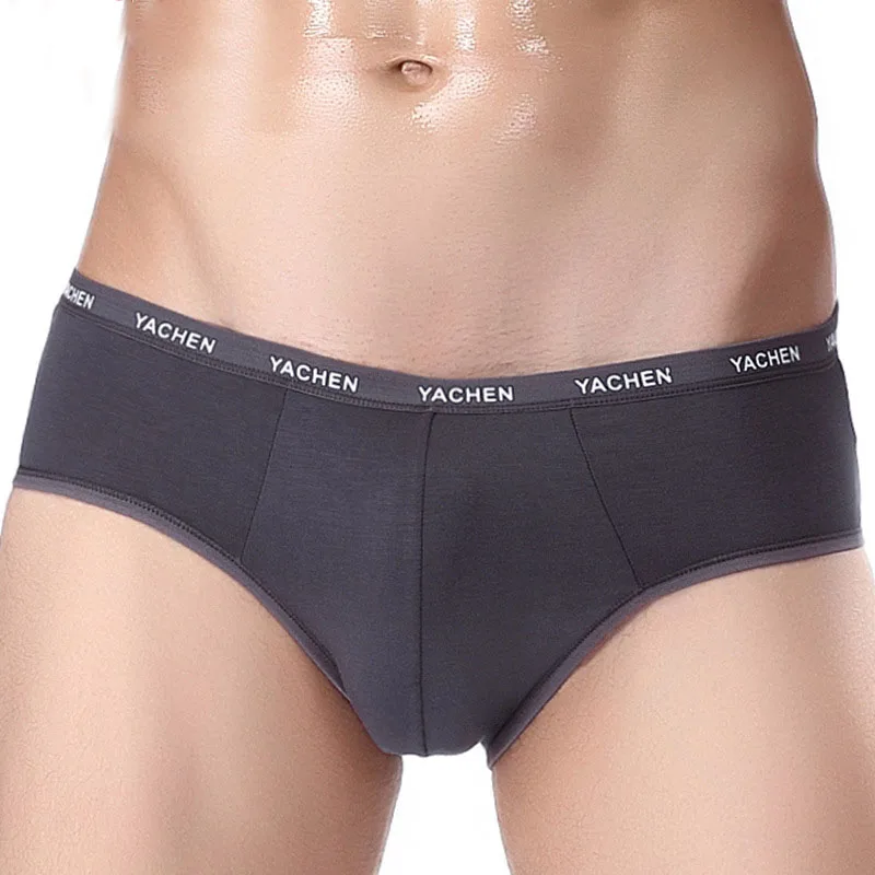 Hot Bamboo Fiber Men Breathable Underwear Sexy Comfortable Solid Briefs High Elasticity Male Underpants Cueca Calzoncillos