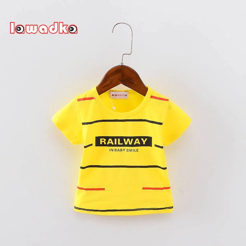 Lawadka 6-24M Summer Baby T-shirt For Boys Striped Sport Baby Boys Top Short Sleeve Tees for Boys Cotton Toddler Clothes 2022