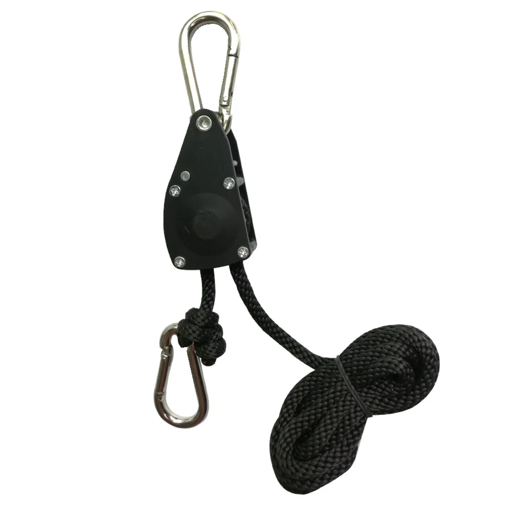 Correa de lazo ajustable para Kayak, canoa, barco, coche, amarre, trinquete, gancho, polea, percha de bloqueo de cuerda, 150lbs