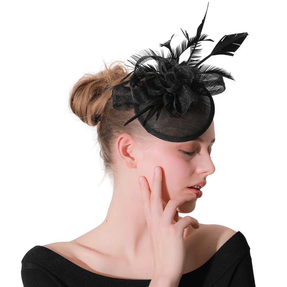 

Elegant Female Millinery Fascinator Wedding Headwear Headbands Ladies Elegant Occasion Church Headpiece Hair Accessories Fashion