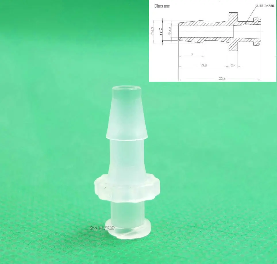 

free shipping 100pcs/lot 3/16inch-Barb Female Luer Tapered Syringe Fitting (polyprop) ,Luer Lock Tapered Connector