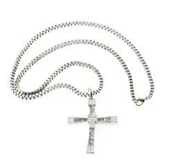 Men Cross Necklace, Fast And Angry Necklace, People Praying Sacred Dominican Jesus Necklace Cheap Marketing Gift Colar Masculino