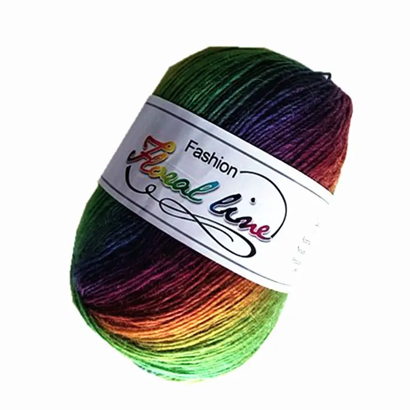 High Quality 100% Australian Wool Crochet Yarn Thick For Hand Knitting Laine A Tricoter Rainbow Space Dyed Baby Yarns Wool Threa image 3