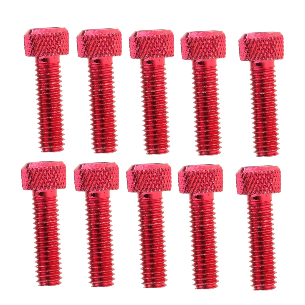 10pcs Red M6*20mm Aluminum Hex Socket Cap Head Screws Repair Tool M8 Socket Cap Screw Titanium Ti Bolt