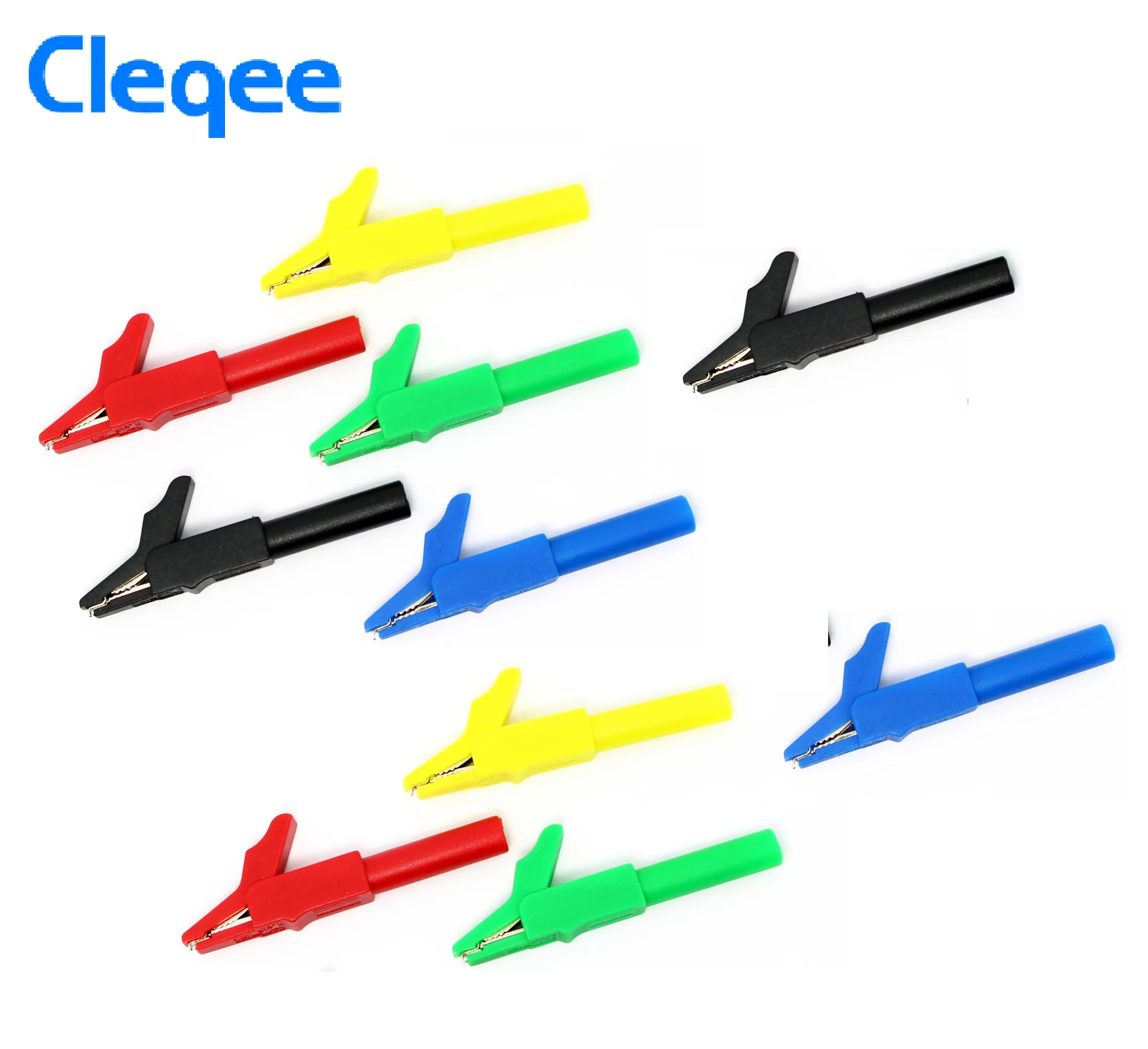 

Cleqee P2007 10PCS Alligator Clip to 4mm Banana Female Jack Test Adapter Oscilloscope multimeter accessories