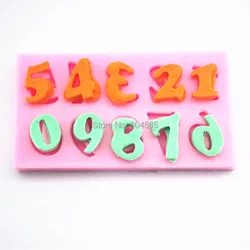 Arabic Numbers 1-9 Shaped 3d Silicone Cake Fondant Mold Cake Decoration Mold   FM108