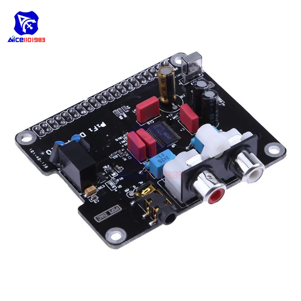 HIFI DAC Audio Sound Card Module PCM5122 I2S Interface 384KHz LED Indicator for Raspberry pi /2/3/B+ Arduino Module