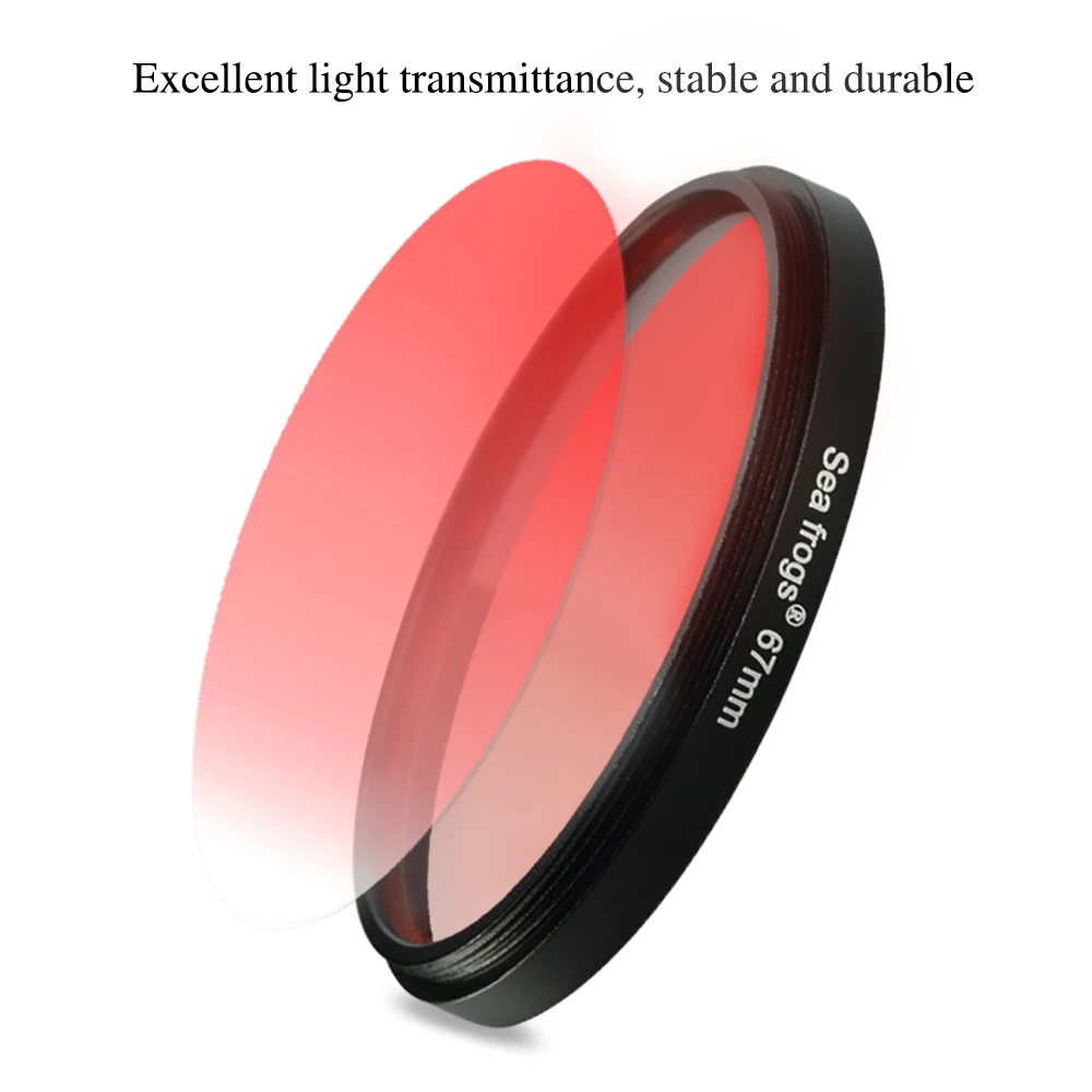 Hight Quality 67mm Circular Polarizer Camera Red Filter Color Light Remedy Underwater Diving Lens Conversion With Thread Mount