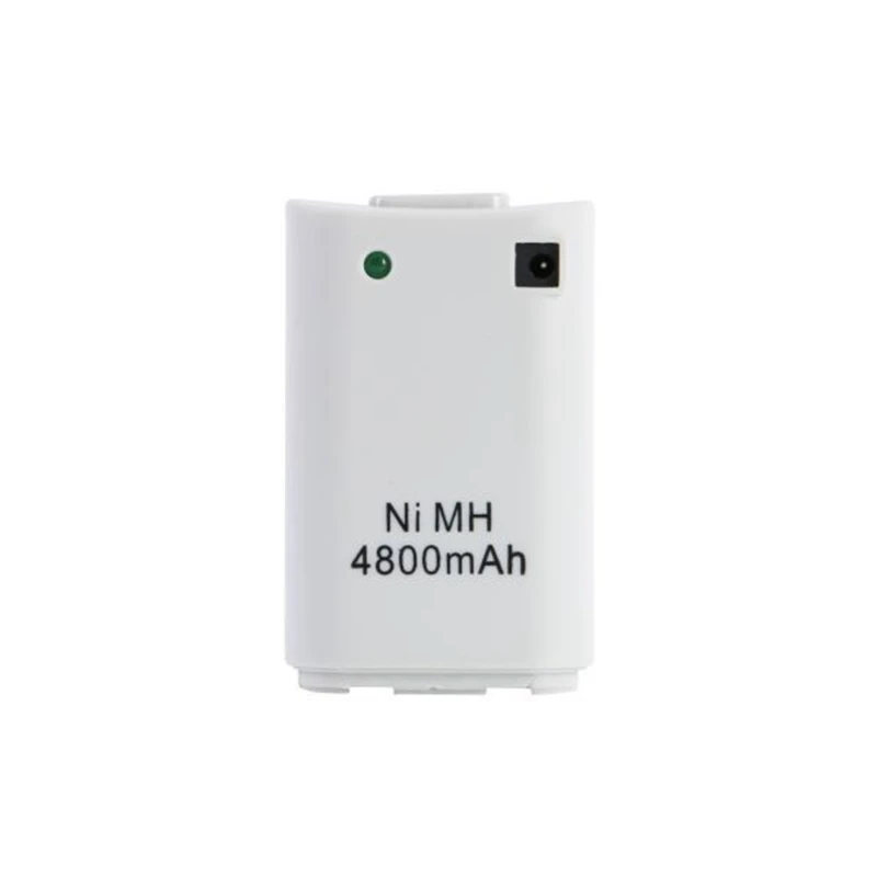GTF 4800mAh بطارية لأجهزة إكس بوكس 360 الأبيض/الأسود متولى حسن البطارية حزمة + USB شاحن كابل لأجهزة إكس بوكس 360 اللاسلكية تحكم لعبة بطارية