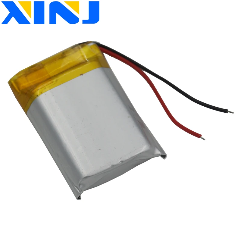 2pcs 3.7V 400mAh 1.48Wh Bateria de lítio de polímero Li 702030   Reparação de 3 fios de termistor para caneta de gravação GPS MP3 MP4 alto-falante Bluetooth