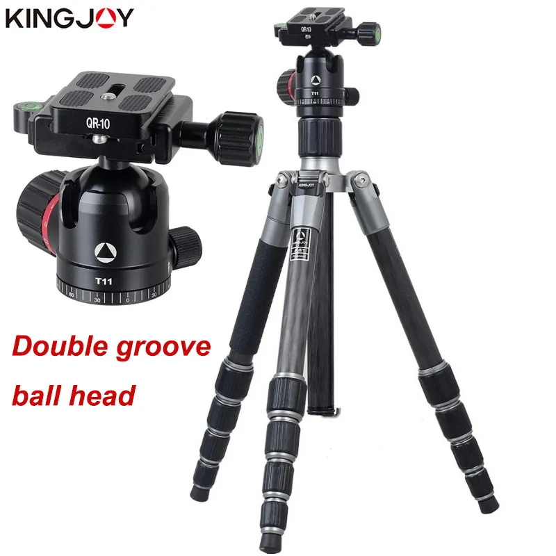 

KINGJOY Official A61/A81+T11 Carbon Fiber Camera Tripod Stand Tripe Monopod Dslr For All Models Movil Flexible Stativ SLR DSLR