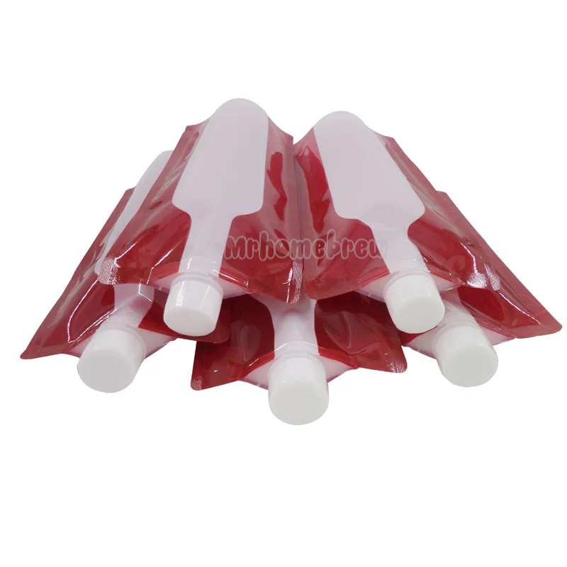 50pcs/Set Wine Bag Unbreakable Flask Travel Gear Accessories Bag Plastic Foldable Reusable Portable Wine Bottle Bag