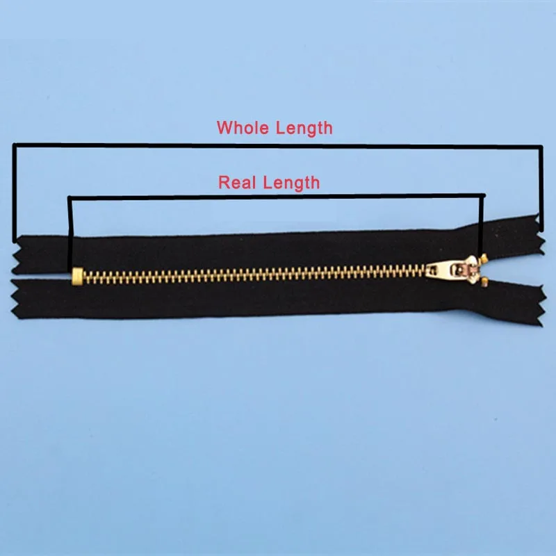 10pieces 8cm 10cm 11cm 12cm 13cm 14cm 15cm 18cm Close-End Metal Zippers Black Color #3 Zipper For DIY Sewing Zip