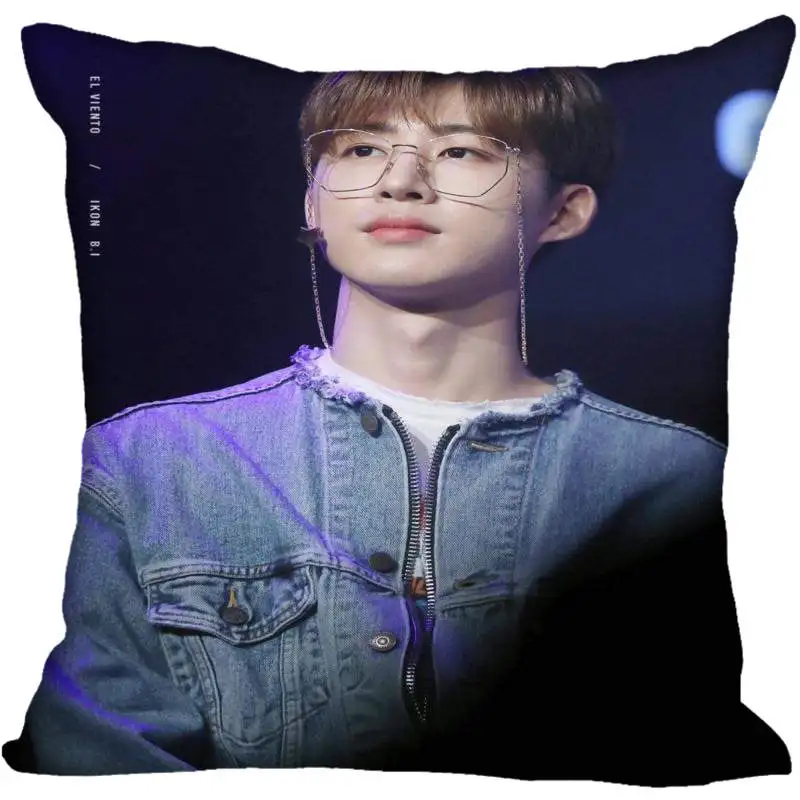 

Custom Kpop Kim HanBin Printed Square Pillowcases 40x40cm,35x35cm One Side Satin Pillowcase Custom Logo