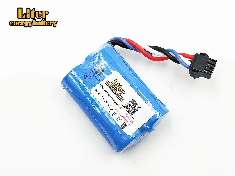 10pcs/lot 3.7V 1300mAH 15c Lithium battery You Di UDI001 remote control boats remote control boat ring odd 960 4P 18500